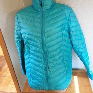 Outfitter Trading Co blue down jacket S